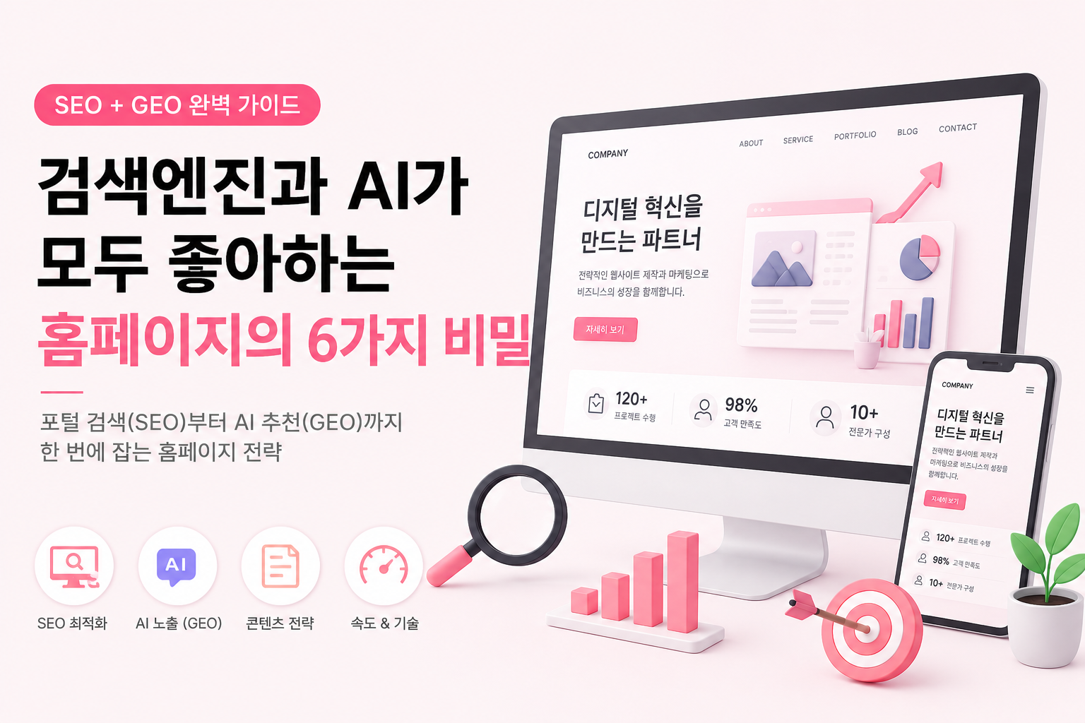 홈페이지 제작 비용 아끼는 SEO와 GEO 마케팅 총정리